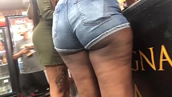 Ebony Ass In Jean Shorts
